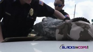 BIG-DICKED THUG Slams Uniformed White Rough Bitches CFNM