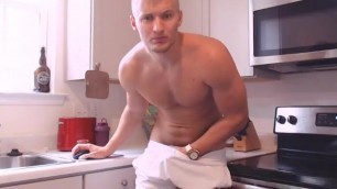 Hot BlondGUy Jerkoff in the Kitchen