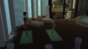 Sims 4: Tattooed Couple Naked Yoga