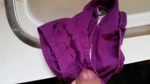 Cumming on my Wife's Dirty Panties 24 Times