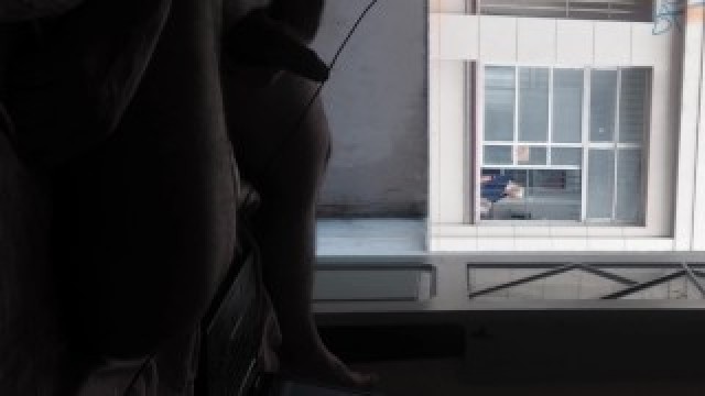 Naked Masturbation for Blond Neighbor at Window 2